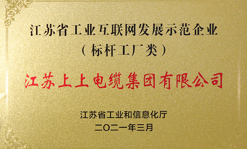 ag亚娱集团电缆获评“江苏省工业互联网生长树模企业”